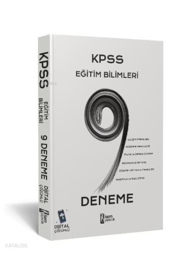 2023 İsem Kpss Eğitim Bilimleri 9 Deneme Dijital Çözümlü