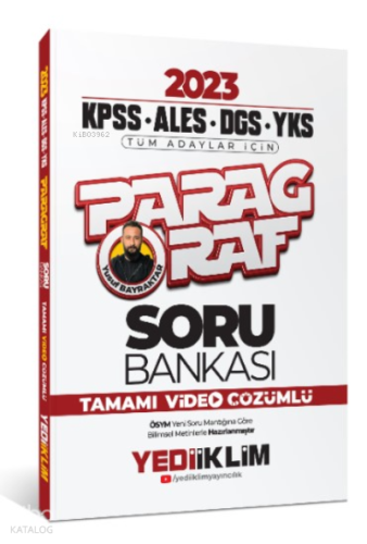 2023 KPSS ALES DGS YKS Tüm Adaylar İçin Paragraf Soru Bankası Tamamı Video Çözümlü