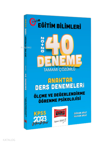 2023 KPSS Eğitim Bilimleri Ölçme Değerlendirme ve Öğrenme Psikolojisi Anahtar Ders Denemeleri Tamamı Çözümlü 20+20 40 Deneme Sınavı