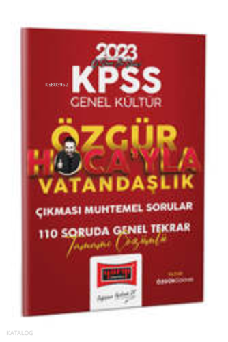 2023 KPSS Genel Kültür Özgür Hoca'yla Çıkması Muhtemel Sorular Tamamı 