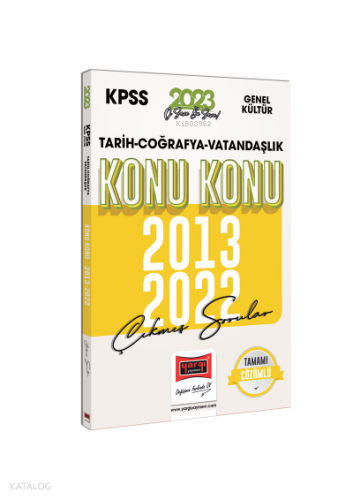 2023 KPSS Genel Kültür (Tarih-Coğrafya-Vatandaşlık) 2013-2022 Konu Kon