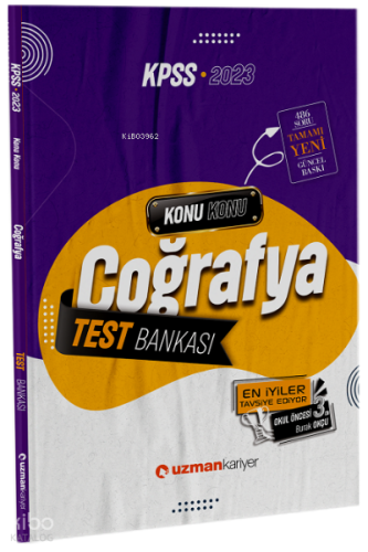 2023 Kpss Gkgy Test Bankası Coğrafya | Binali Toprakçı | Uzman Kariyer