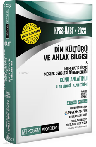 2023 KPSS ÖABT Din Kültürü ve Ahlak Bilgisi-İmam Hatip Lisesi Mes.Lisesi Konu Anlatımlı