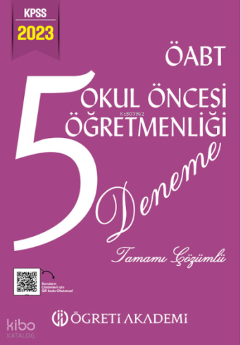 2023 KPSS ÖABT Okul Öncesi Öğretmenliği 5 Deneme