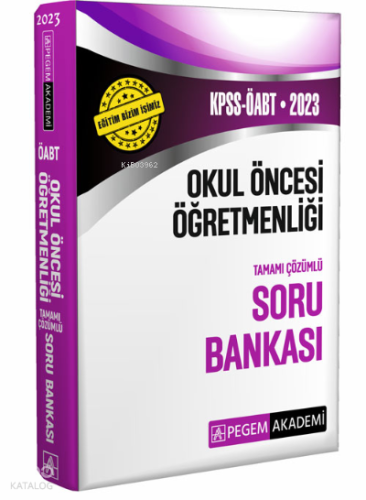 2023 KPSS ÖABT Okul Öncesi Öğretmenliği Soru Bankası