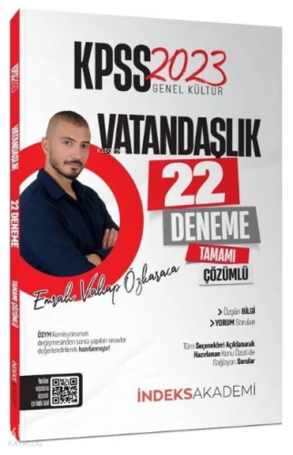 2023 KPSS Vatandaşlık 22 Deneme Çözümlü | Emrah Vahap Özkaraca | İndek