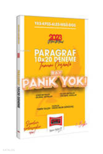 2023 KPSS-YKS-ALES-DGS-MSÜ Panik Yok Tamamı Çözümlü 10x20 Paragraf Deneme