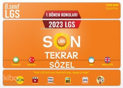 2023-LGS-1-Donem-Sozel-Son-Tekrar | Kolektif | Tonguç Yayınları