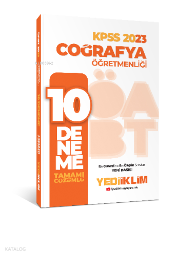 2023 ÖABT Coğrafya Öğretmenliği Tamamı Çözümlü 10 Deneme