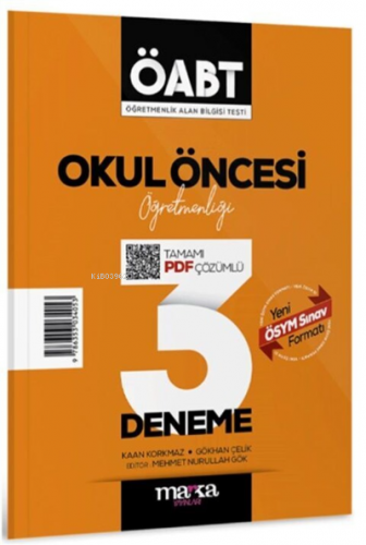2023 ÖABT Okul Öncesi Öğretmenliği Tamamı Çözümlü 3 Deneme Marka Yayınları