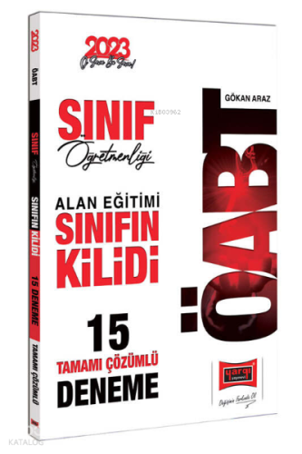 2023 ÖABT Sınıf Öğretmenliği Alan Eğitimi Sınıfın Kilidi Tamamı Çözümlü 15 Deneme