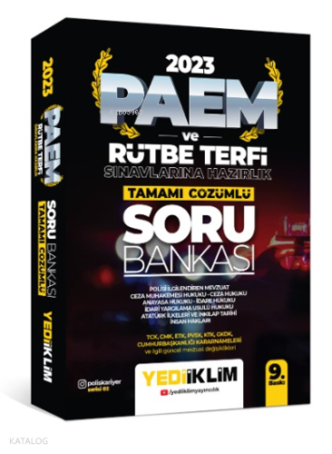 2023 PAEM ve Rütbe Terfi Sınavlarına Hazırlık Tamamı Çözümlü Soru Bankası