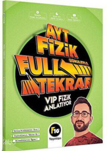 2023 VİP Fizik AYT Fizik Full Tekrar Video Ders Kitabı | Kolektif | F1