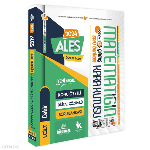 2024 ALES Matematiğin Kara Kutusu 1.Cilt Konu Özetli Dijital Çözümlü ÖSYM Çıkmış Soru Havuzu Bankası