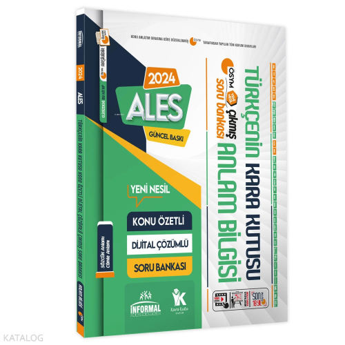 2024 ALES Türkçenin Kara Kutusu KONU KONU PARAGRAF 1 Konu Özetli D.Çözümlü ÖSYM Çıkmış Soru Bankası