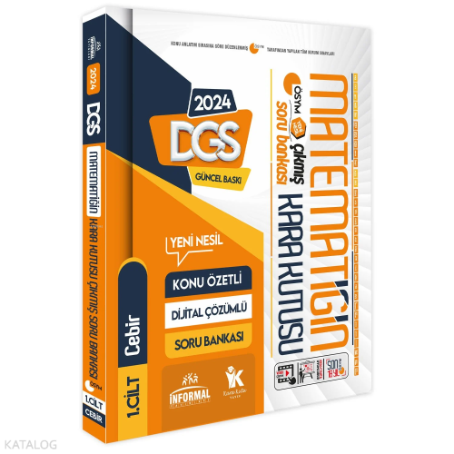 2024 DGS Matematiğin Kara Kutusu 1.Cilt PROBLEM K.Ö. Dijital Çözümlü ÖSYM Çıkmış Soru Havuzu Bankası