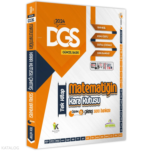 2024 DGS Matematiğin Kara Kutusu TEK KİTAP Dijital Çözümlü Konu Özetli