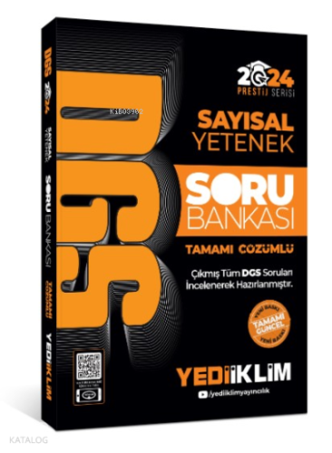 2024 DGS Sayısal Yetenek Tamamı Çözümlü Soru Bankası | Kolektif | Yedi