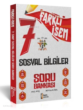 2024 Farklı İsem 7.Sınıf Sosyal Bilgiler Soru Bankası | Halil Ateş | İ