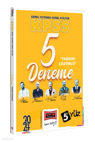 Yargı Yayınevi KPSS 5Yüz Ekibi GK-GY Tüm Dersler Tamamı Çözümlü 5 Deneme
