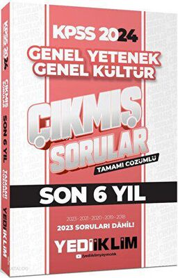 2024 KPSS Lisans Genel Yetenek Genel Kültür Son 6 Yıl Tamamı Çözümlü Çıkmış Sorular