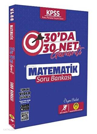 2024 KPSS Matematik  30 Da 30 Net Soru Bankası | Kolektif | Tasarı Eği
