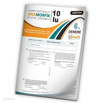 2024 KPSS ÖABT Anamorfik Yayın PDR-RPD-REHBER Öğretmenliği Türkiye G.D