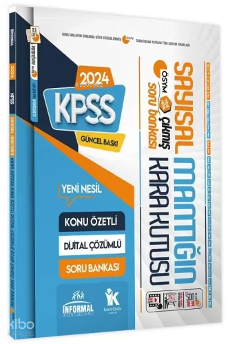 2024 KPSS SAYISAL Mantığın Kara Kutusu Konu Özetli Dijital Çözümlü ÖSY