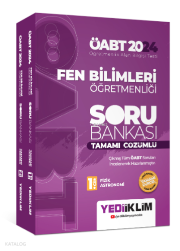 Yediiklim Yayıncılık ÖABT Fen Bilimleri Öğretmenliği Tamamı Çözümlü Soru Bankası (1. Cilt Ve 2. Cilt)