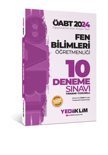 Yediiklim Yayıncılık ÖABT Fen Bilimleri Öğretmenliği Tamamı Video Çözümlü 10 Deneme Sınavı