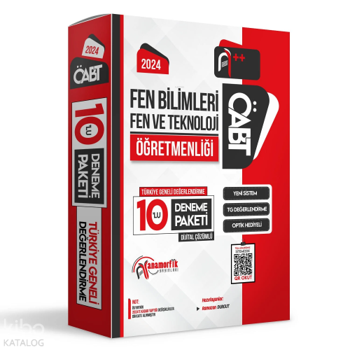 2024 ÖABT FEN BİLİMLERİ ve TEKNOLOJİ Öğretmenliği 10lu Çözümlü Paket Deneme TG