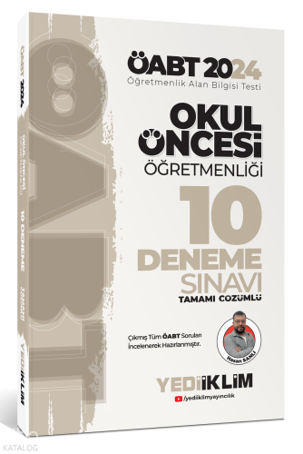 ÖABT Okul Öncesi Öğretmenliği Tamamı Çözümlü 10 Deneme