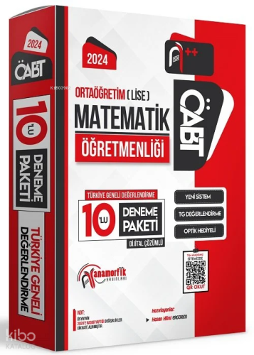 2024 ÖABT Ortaöğretim Lise Matematik Öğretmenliği Türkiye Geneli 10 Deneme Dijital Çözümlü