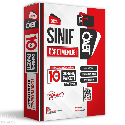 2024 ÖABT SINIF Öğretmenliği 10lu Dijital Çözümlü Paket Deneme TG