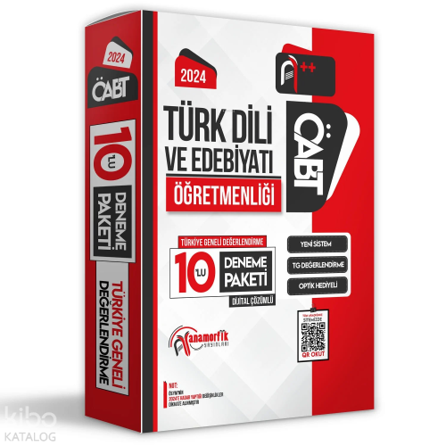 2024 ÖABT TÜRK DİLİ ve EDEBİYATI Öğretmenliği 10lu Paket Deneme D.Çözümlü TG