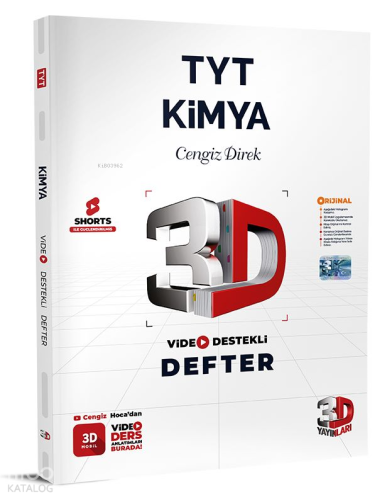 2024 TYT 3D Kimya Video Destekli Defter | Cengiz Direk | 3D Yayınları 