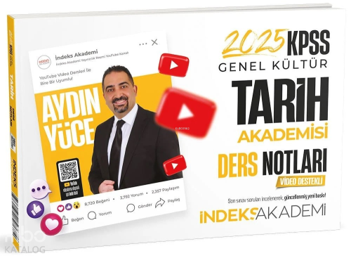 2025 KPSS Tarih Akademisi Video Ders Notları | Aydın Yüce | İndeks Aka