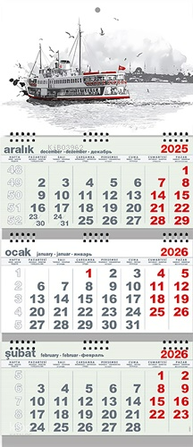 2026 Gemici Takvim - Yolcu Gemisi