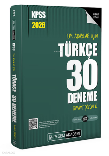 2026 KPSS Tüm Adaylar İçin Türkçe 30 Deneme Tamamı Çözümlü | Kolektif 