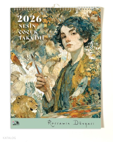 2026 Nesin Çocuk Takvimi - Ressamın Dünyası | Kolektif | Nesin Yayınev