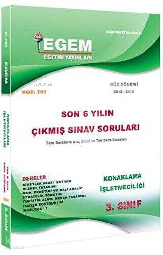 3. Sınıf 5. Yarıyıl Konaklama İşletmeciliği Güz Dönemi Çıkmış Sınav So