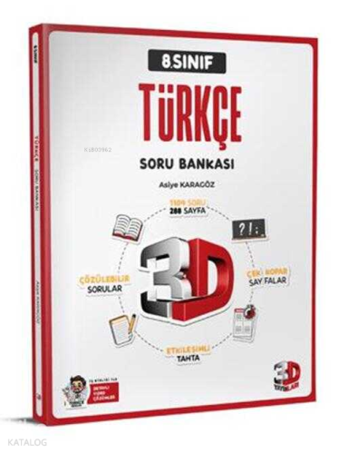 3D Yayınları 8. Sınıf Türkçe Soru Bankası | Kolektif | 3D Yayınları (H