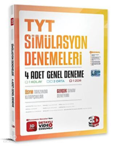 3D Yayınları TYT 4 lü Simülasyon Genel Deneme | Kolektif | 3D Yayınlar