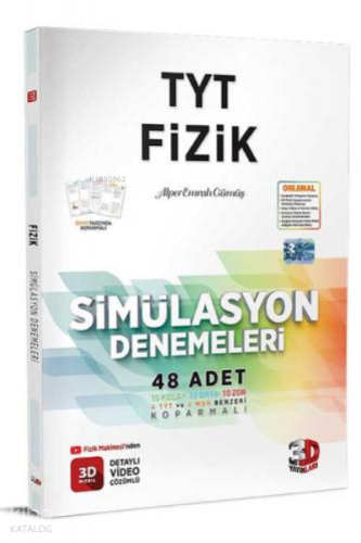 3D Yayınları TYT Fizik Simülasyon 48 Deneme