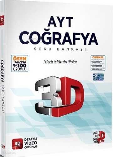 3D Yayınları 2025 AYT Coğrafya Soru Bankası | Muharrem Yiğit | 3D Yayı