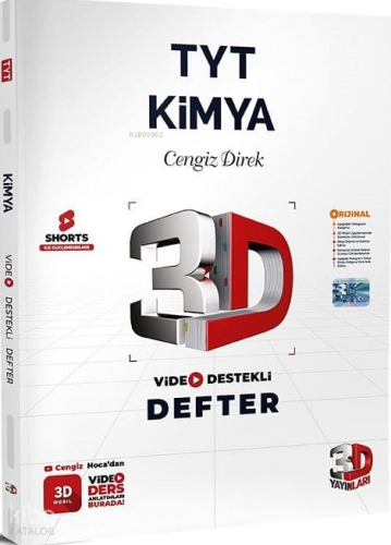 3D Yayınları YKS TYT Kimya Video Destekli Defter