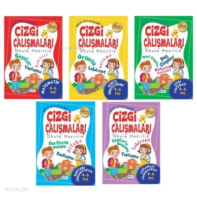 4-5 Yaş Çizgi Çalışmaları Seti - 5 Kitap Takım | Kolektif | Harika Çoc