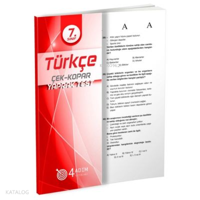 4 Adım - 7. Sınıf Türkçe Yaprak Test