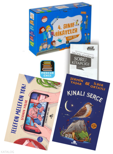 4. Sınıf Hikayeler Okuma Seti 10 Kitap - Telefon Melefon Yok - Kınalı 