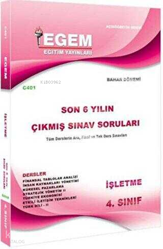 4. Sınıf İşletme Bölümü Çıkmış Sınav Soruları